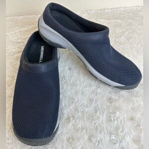 Merrell Encore Breeze Womens Sz 8 Navy Blue Slip On Mesh Clog Mule Shoes J001420